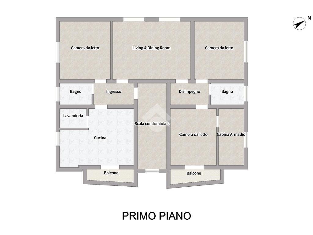 Quadrilocale Via Patrizio Giglioli, Reggio nell'Emilia - planimetria 1