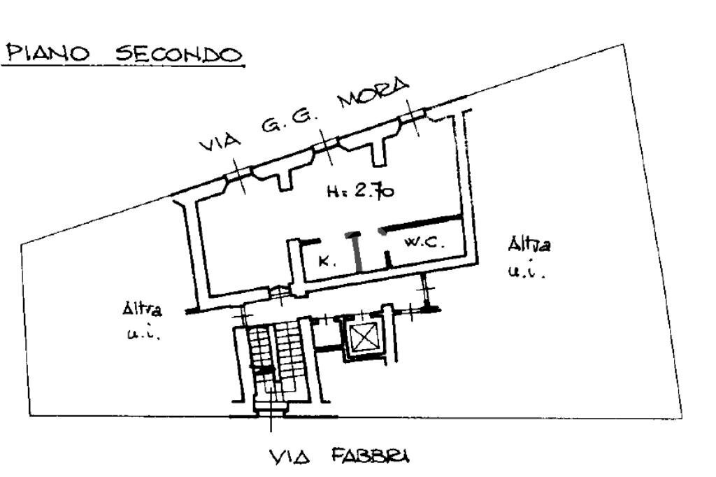 Bilocale Via Dei Fabbri, Milano - planimetria 1