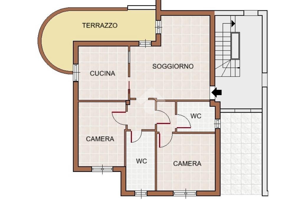 Trilocale Via groane, Cesate - planimetria 1