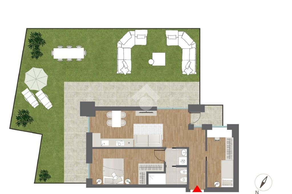 Three-room apartment Via Muzio Attendolo Detto Sforza, Milano (neighborhood Vigentino) - floor plans 1