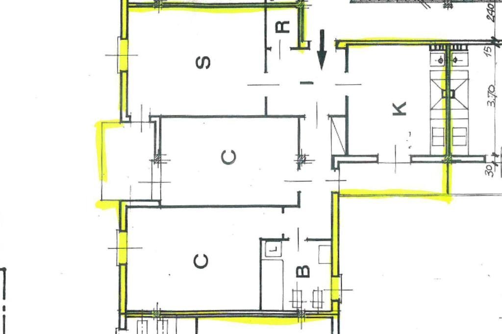 Four-room apartment Via Raffaello Sanzio, Bologna (neighborhood Barca) - floor plans 1
