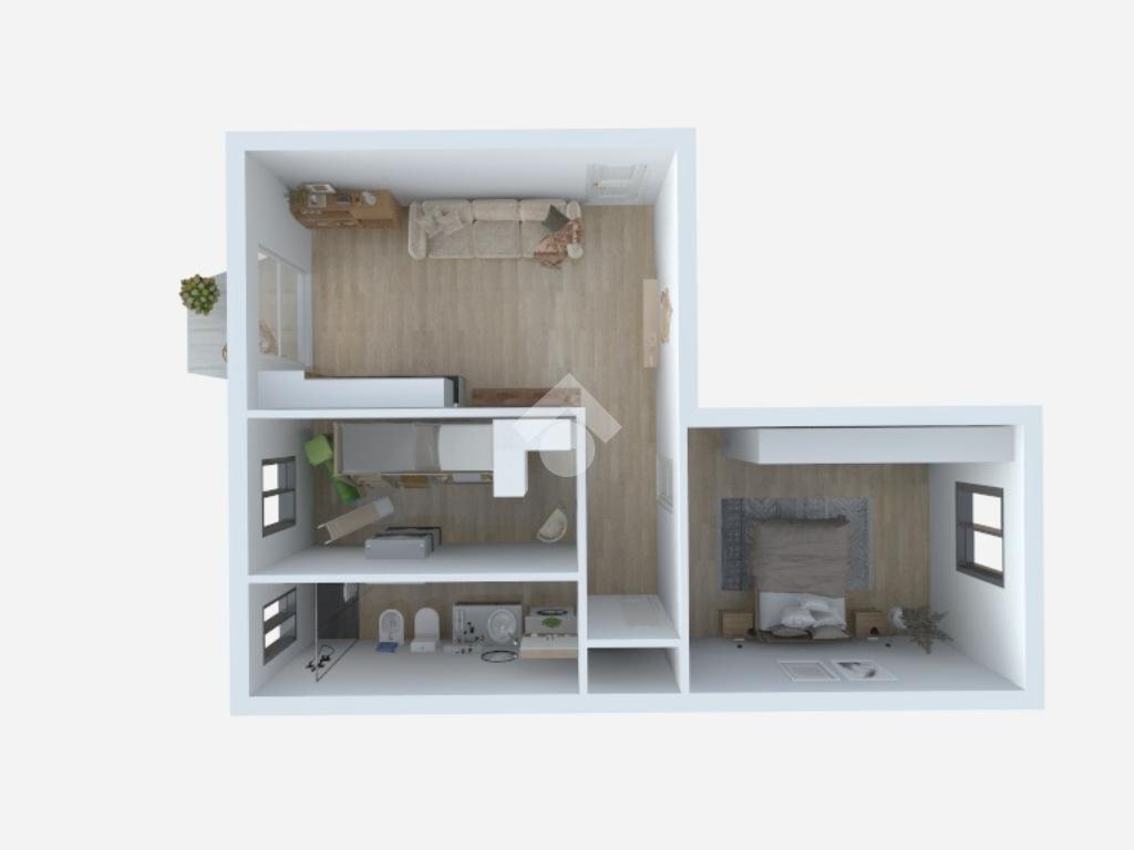 Three-room apartment Via Oberdan, Cambiago - floor plans 1