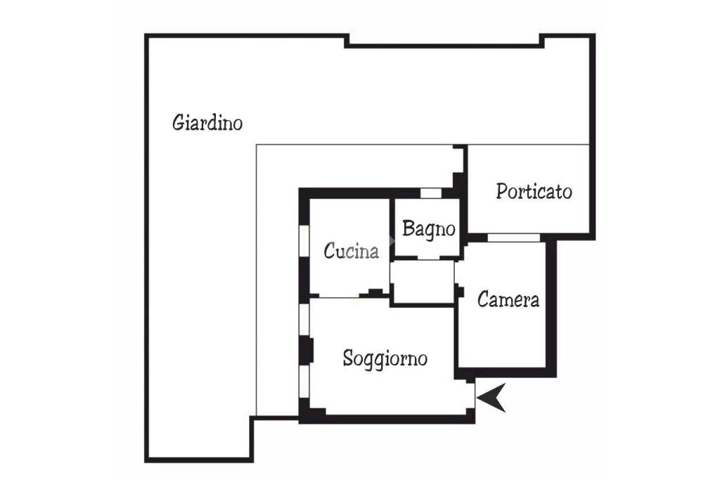 Bilocale Via Dante Alighieri, Trezzano sul Naviglio - planimetria 1