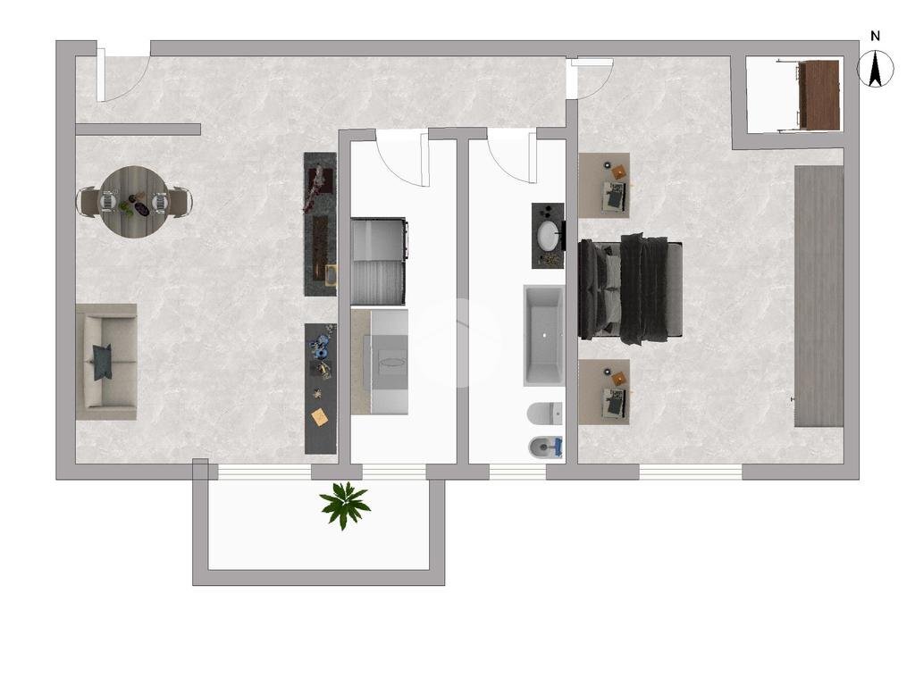 Two-room apartment Via Vincenzo Monti, Corsico - floor plans 1