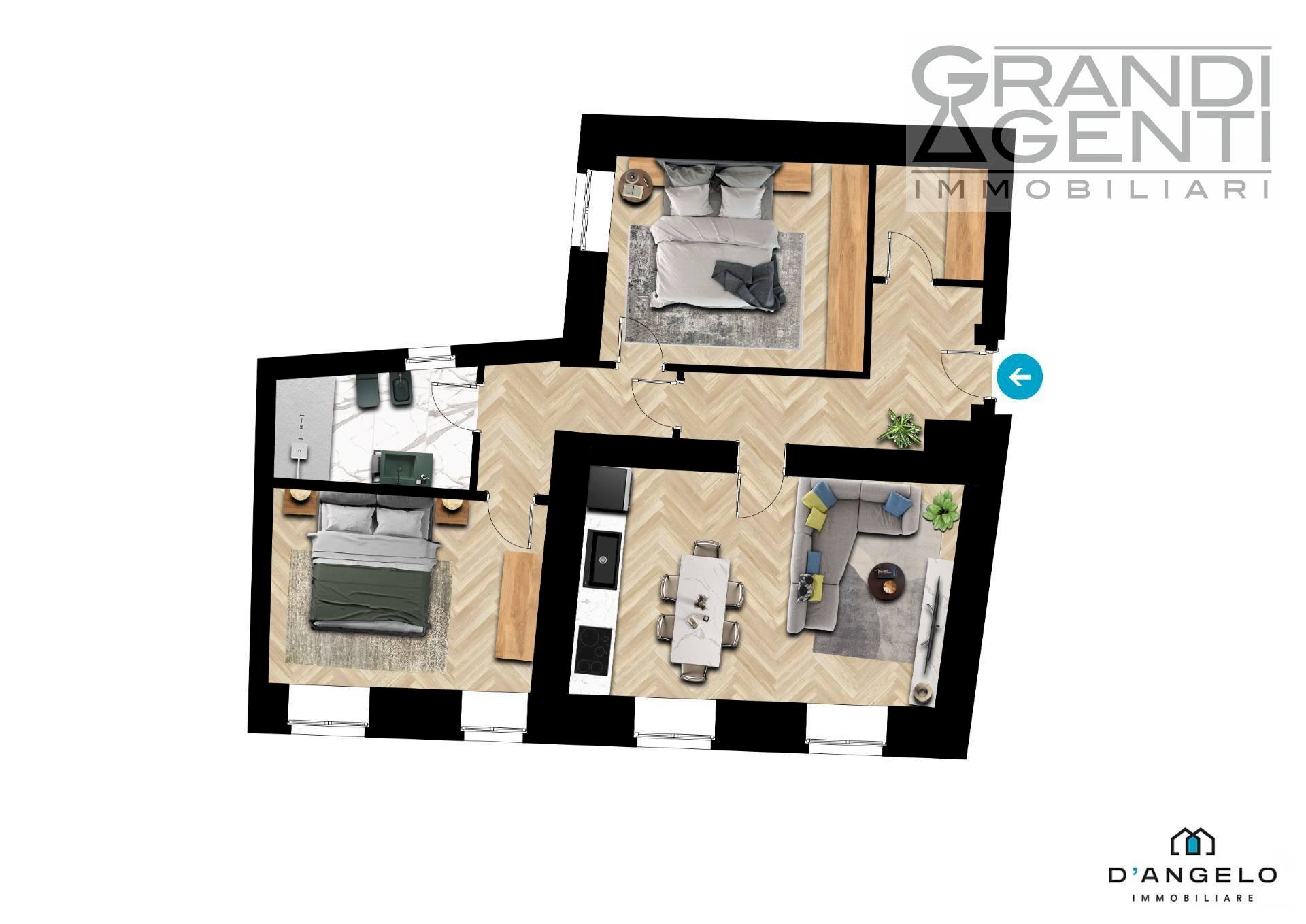 Foto 1 - Three-room apartment Corte Sgarzarie
 
4, Verona - floor plans 1