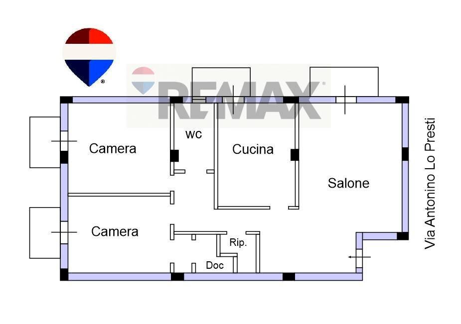 Pianta 2D - Four-room apartment Via Antonino Lo Presti
 
100, Salemi - floor plans 1