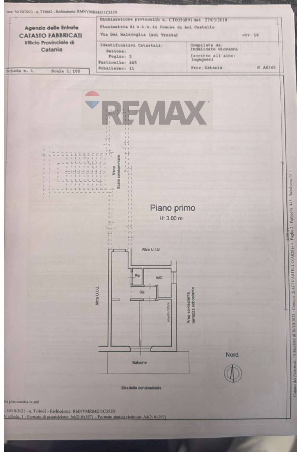 Pianta 2D - Appartamento Via dei Malavoglia
 
18, Aci Castello - planimetria 1