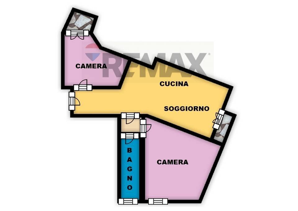 Pianta 2D - Three-room apartment via Milano
 
242, Baranzate - floor plans 1