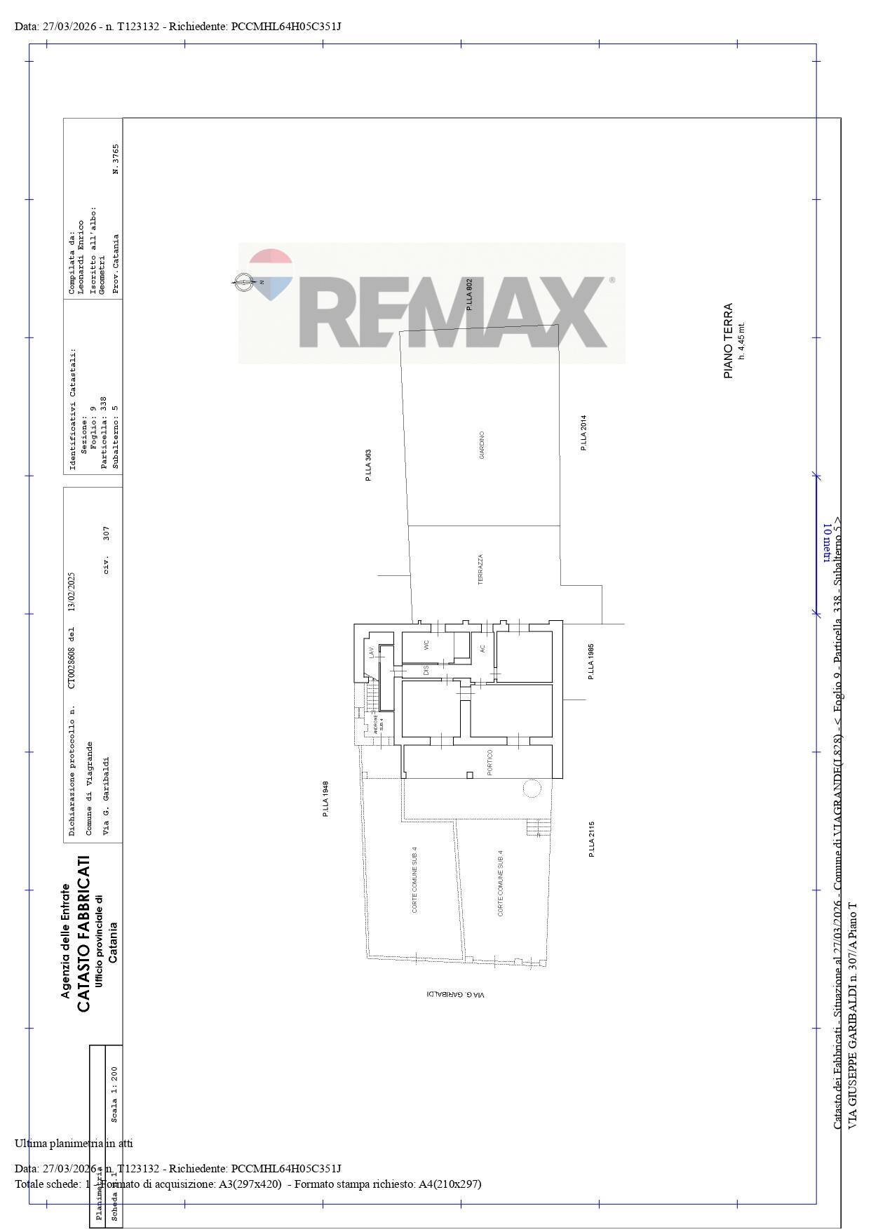 Pianta 2D - Villa Via Giuseppe Garibaldi
 
307, Viagrande - planimetria 1