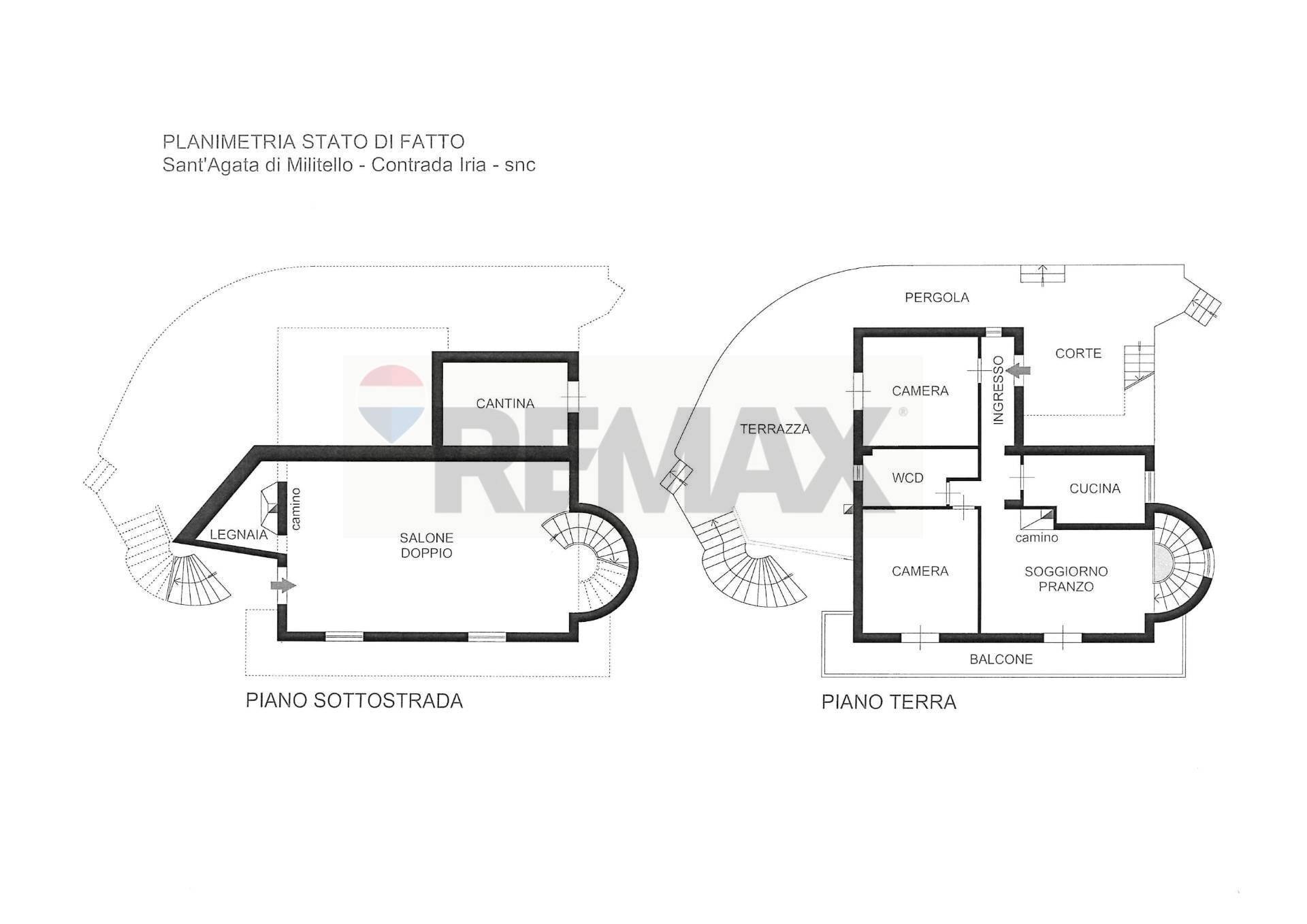 Pianta 2D - Villa Sant'Agata di Militello - planimetria 1
