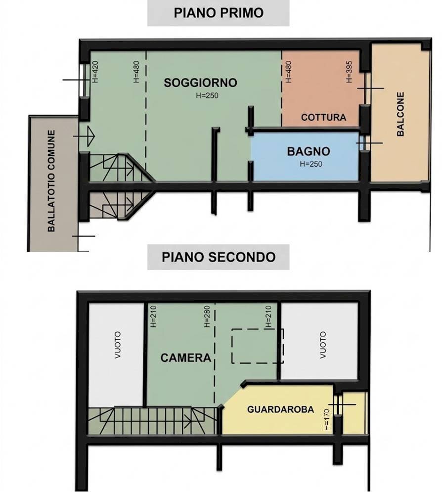 Foto 9 - Two-room apartment VIA S. PAOLO  DELLA CROCE
 
22, Liscate - floor plans 1