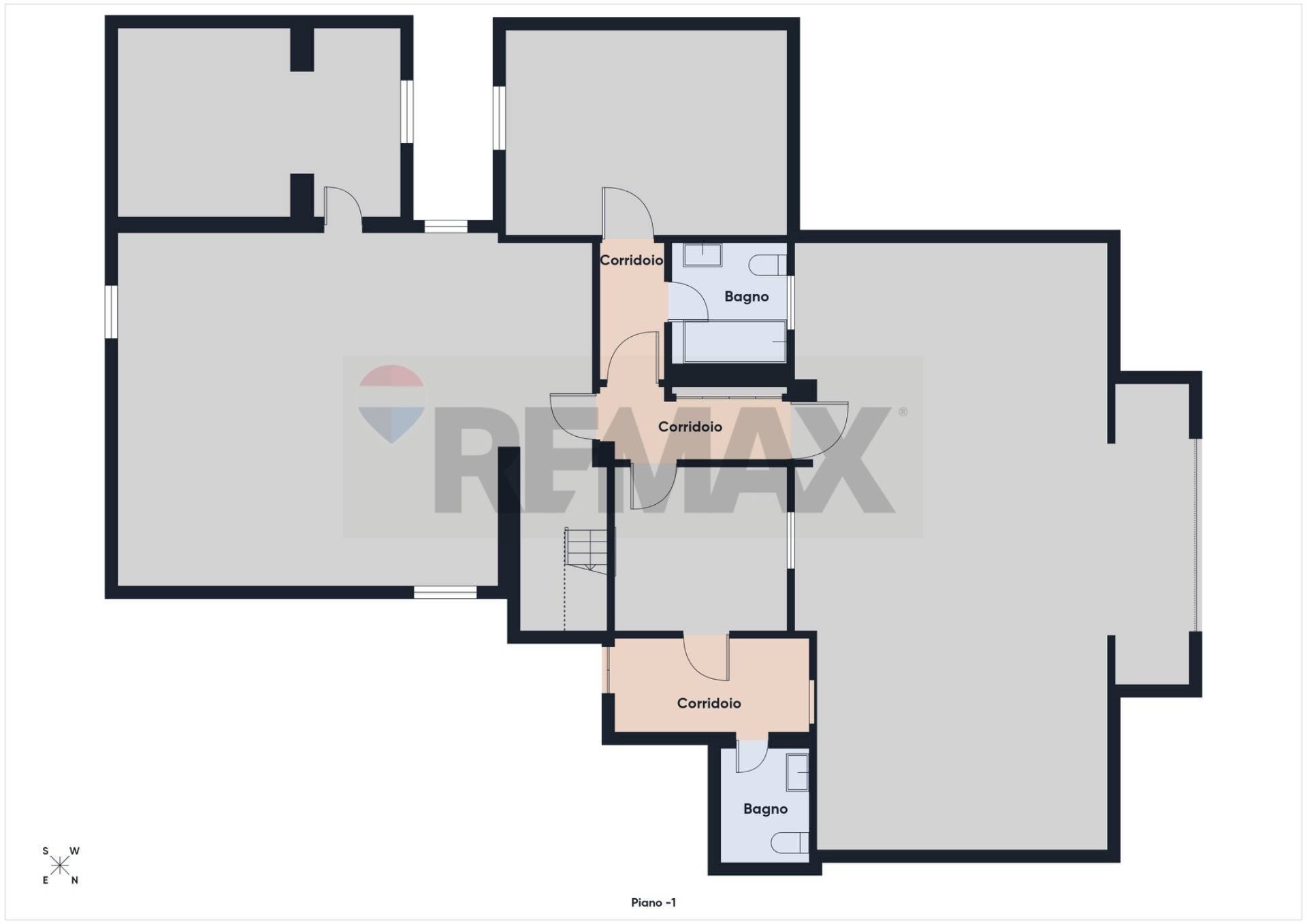 Pianta 2D - Semi-detached house strada f, Roma - floor plans 1