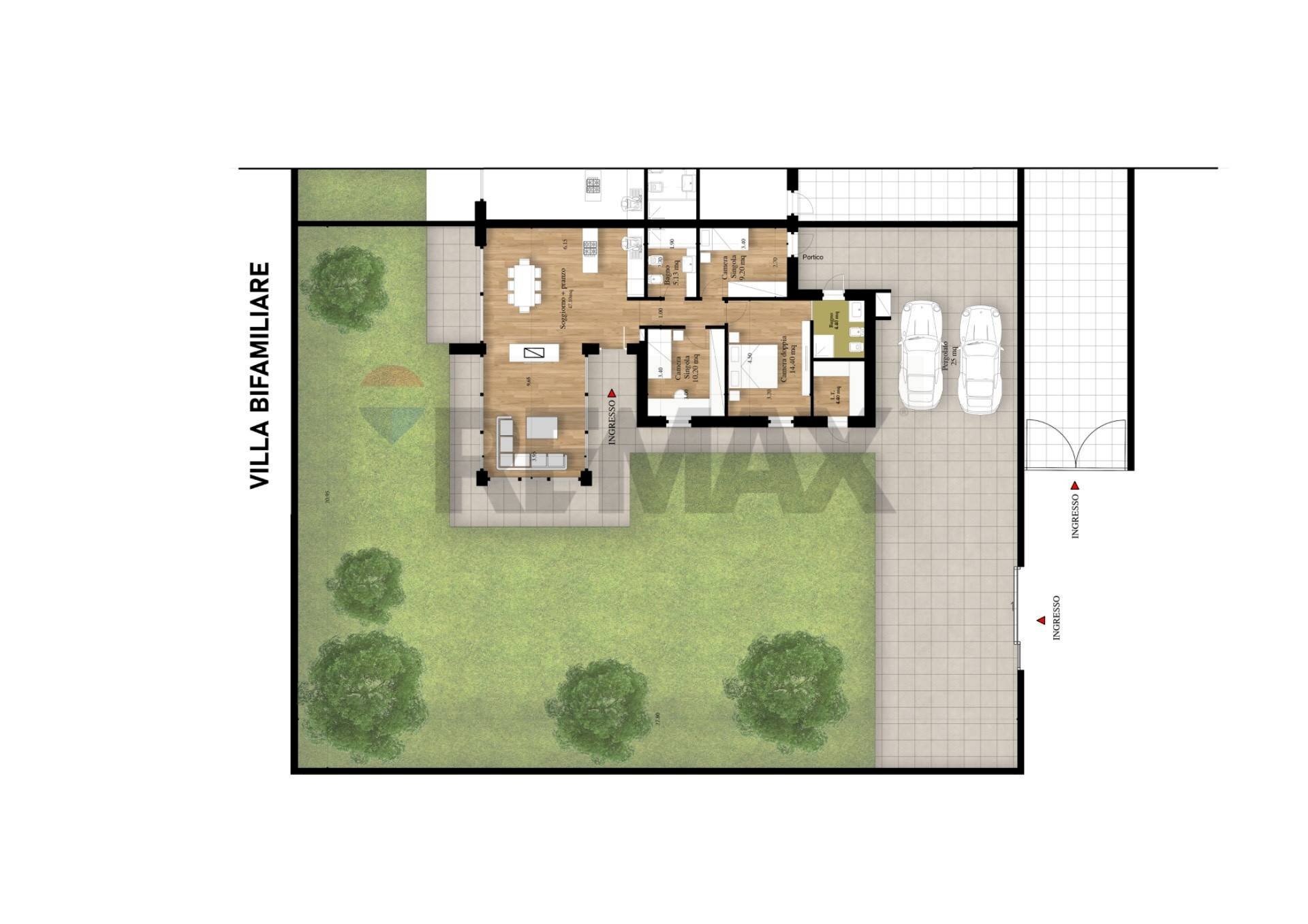 Pianta 2D - Casa semi indipendente Formello - planimetria 1