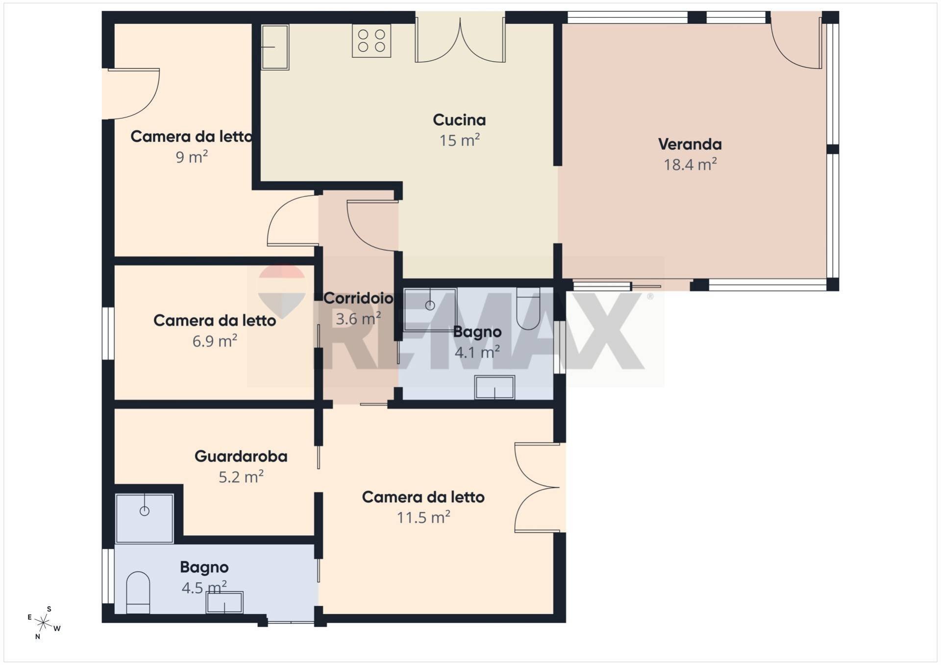 Pianta 2D - Villa Via Zeno Giglietti, Nepi - floor plans 1