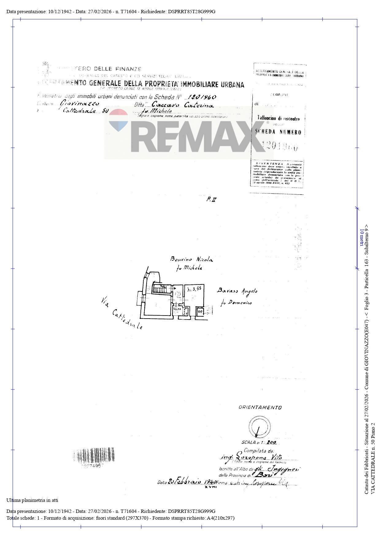 Pianta 2D - Two-room apartment via Cattedrale
 
50, Giovinazzo - floor plans 1