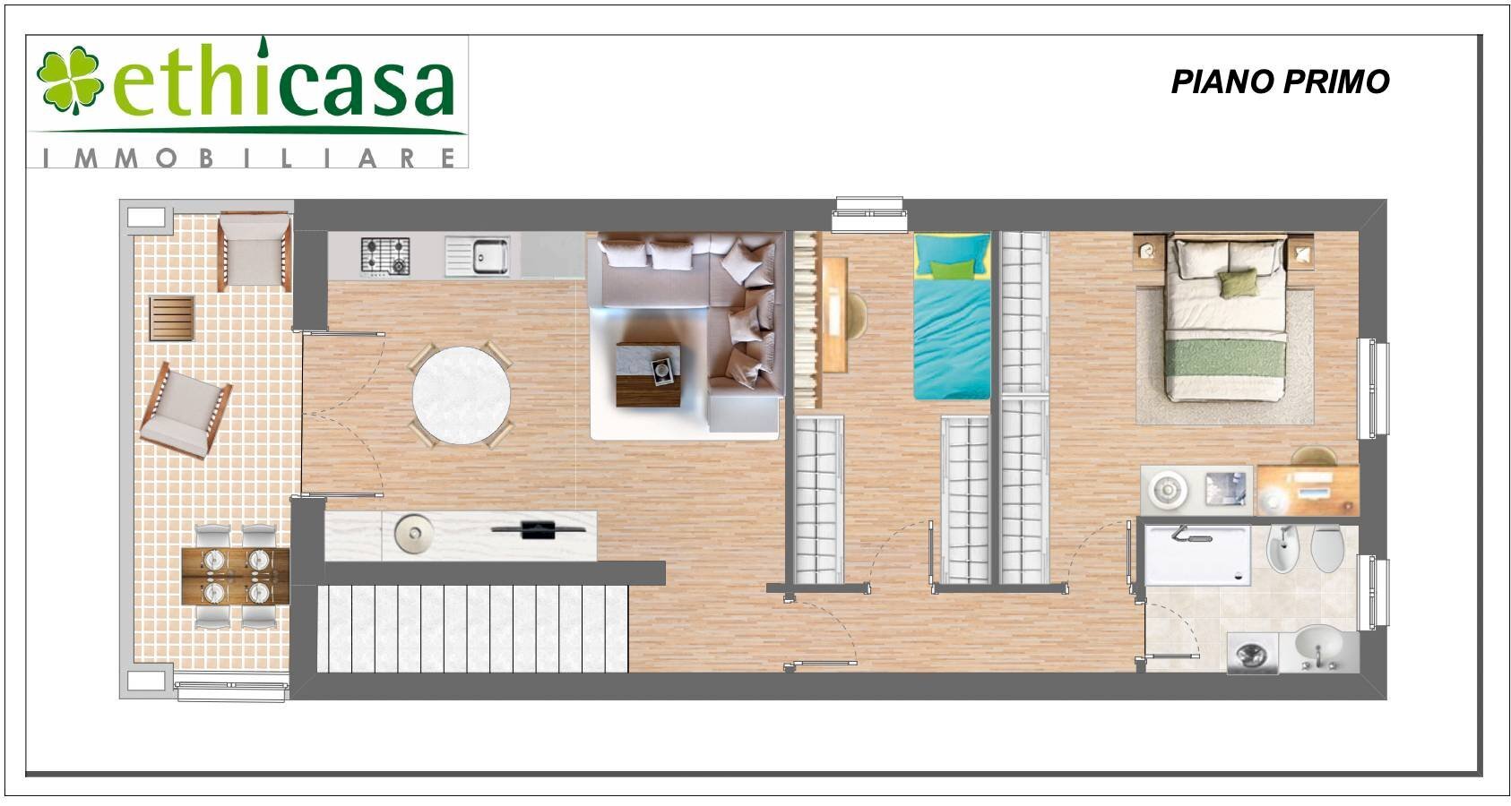 Foto 1 - Three-room apartment Via Madre Teresa di Calcutta, Verdellino - floor plans 1