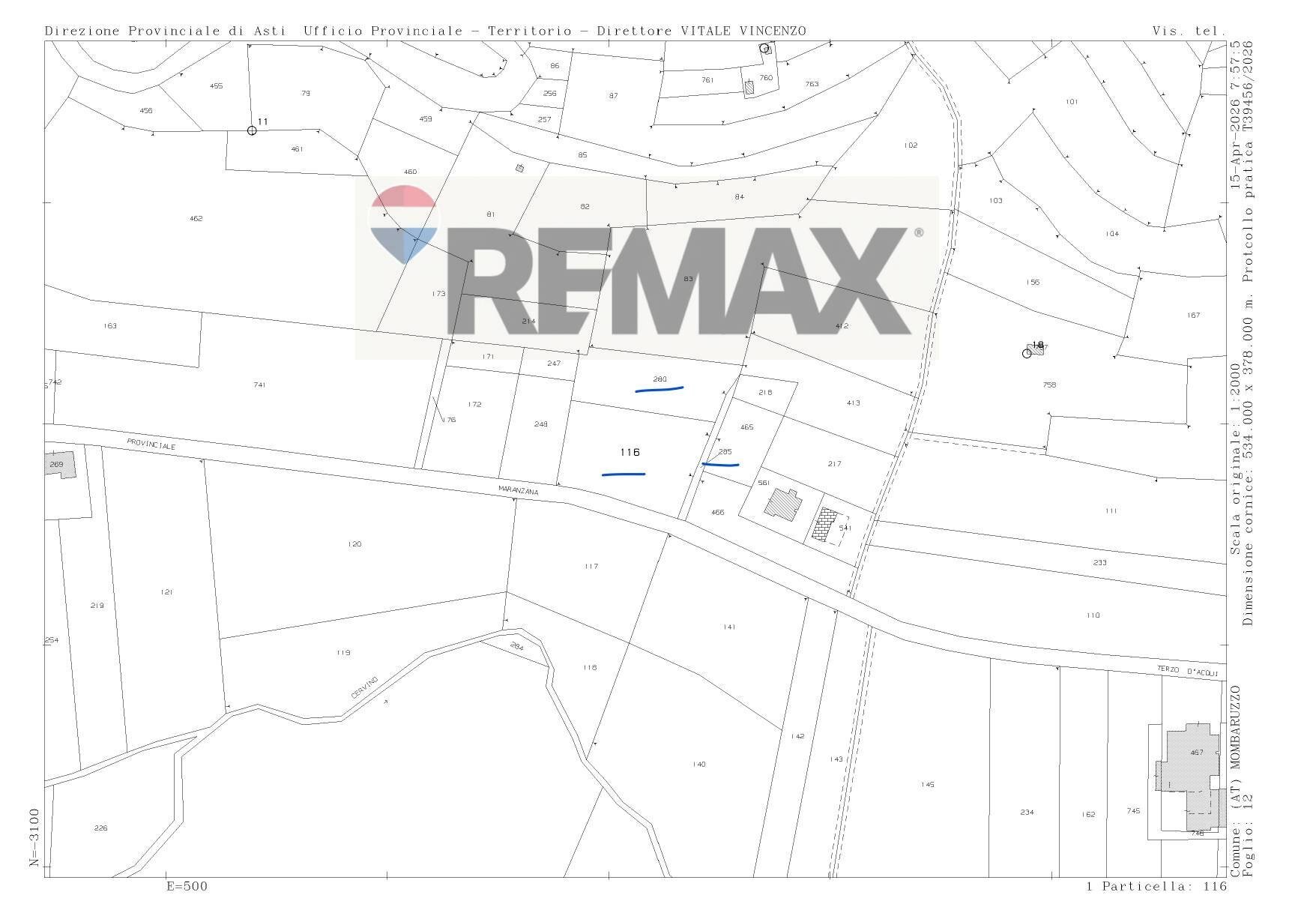 Pianta 2D - Agricultural land Maranzana, Mombaruzzo - floor plans 1