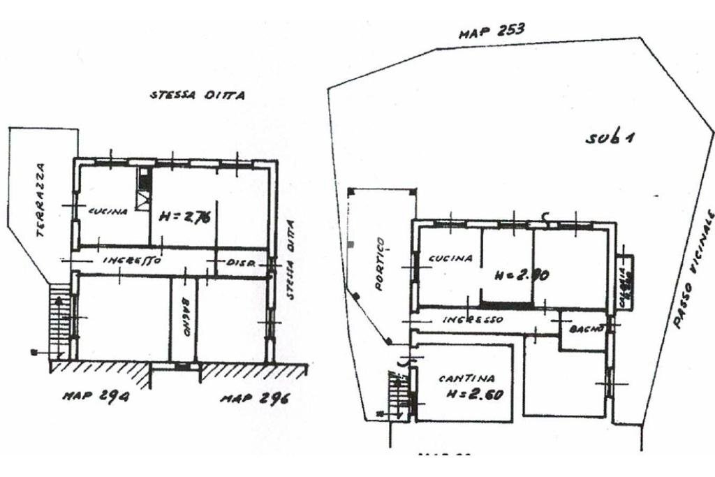 Casa semi indipendente Località Arezzo, Vobbia - planimetria 1