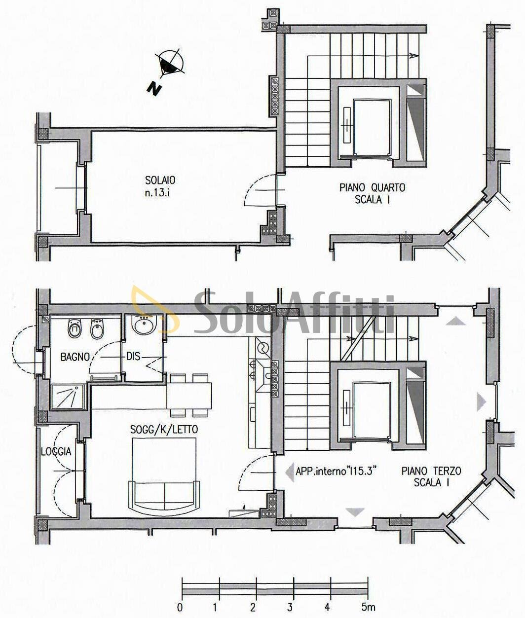 Planimetria a scopo illustrativo - Two-room apartment Via Madonna 61, San Martino Siccomario - floor plans 1