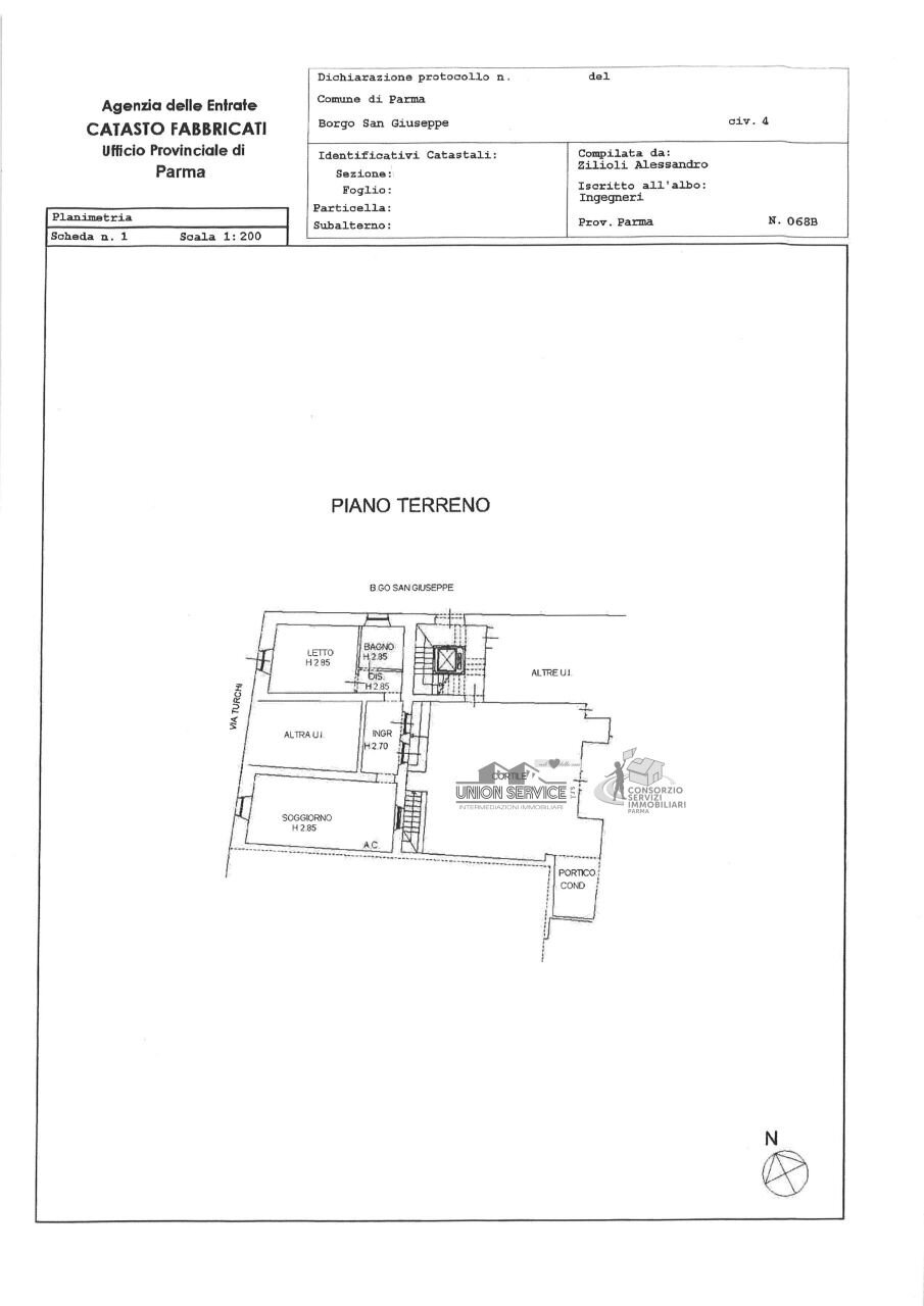 20260518134933_00001 - Bilocale Borgo San Giuseppe 4, Parma (zona Oltretorrente) - planimetria 1