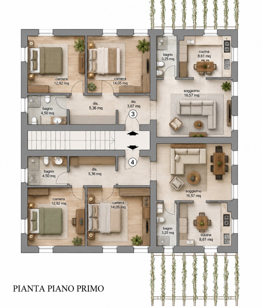 ChatGPT Image 17 mag 2026, 12_14_14 - Four-room apartment Via delle Gavine, Lucca - floor plans 1