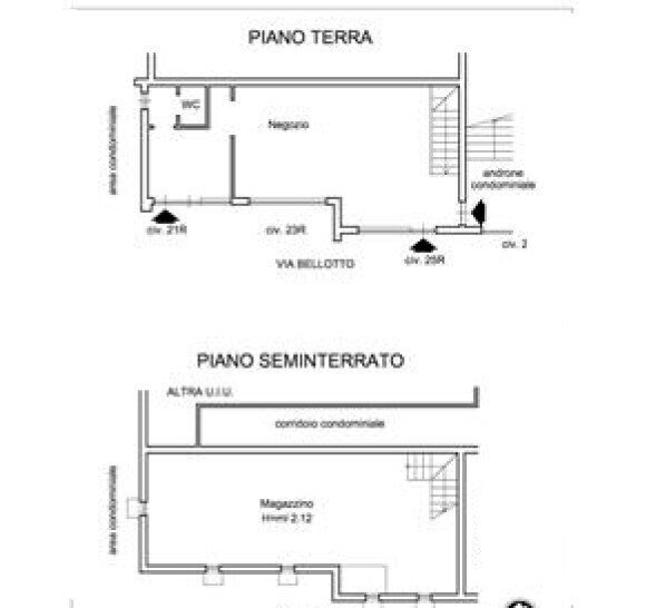 2 - Commercial Premises at auction Via Cirano Bellotto 21R, Quiliano - floor plans 1