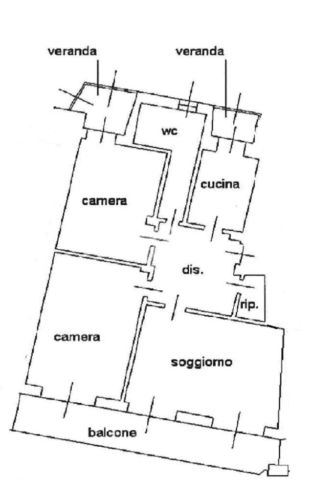 Four-room apartment Via Castellamonte, Banchette - floor plans 1