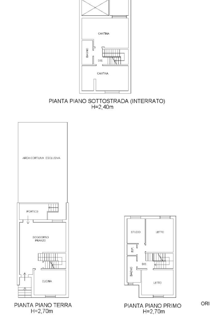 Terraced Villa Via vladimir lenin, Bibbiano - floor plans 1