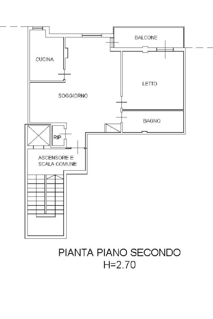 Three-room apartment Piazza roma, Formigine - floor plans 1