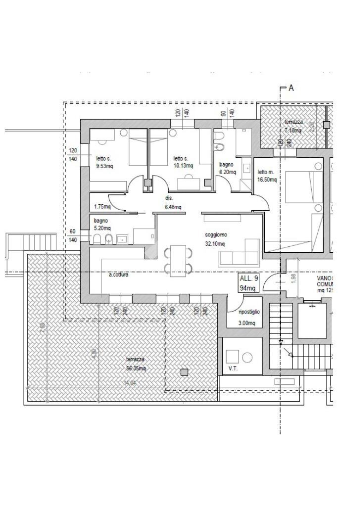 Attic Via C. Menotti, Castelfranco Emilia - floor plans 1