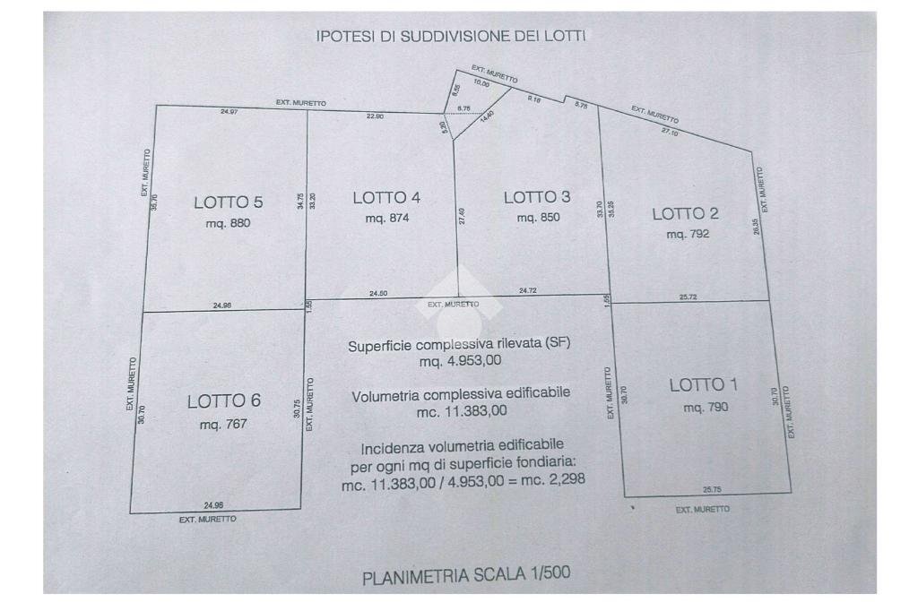 Terreno edificabile Via Giuseppe Dossetti, Cadelbosco di Sopra - planimetria 1