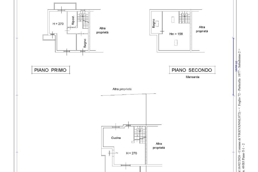 Terraced Villa Via Vecchia per Gambolò, Vigevano - floor plans 1