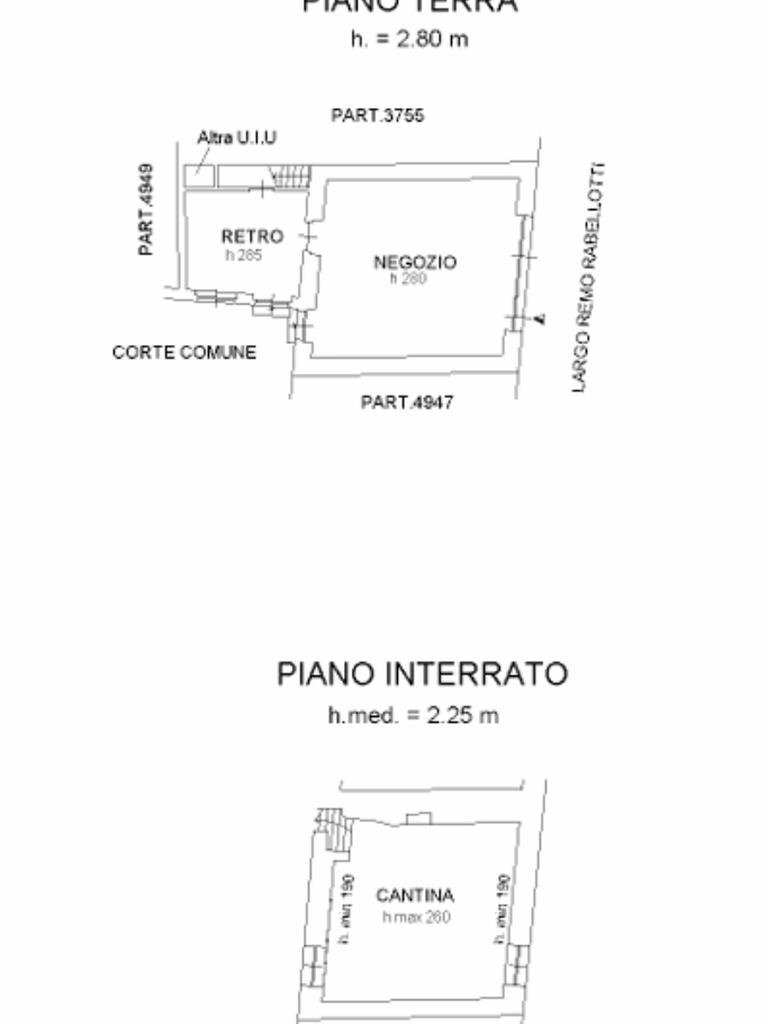Negozio Largo Remo Rabellotti, Galliate - planimetria 1