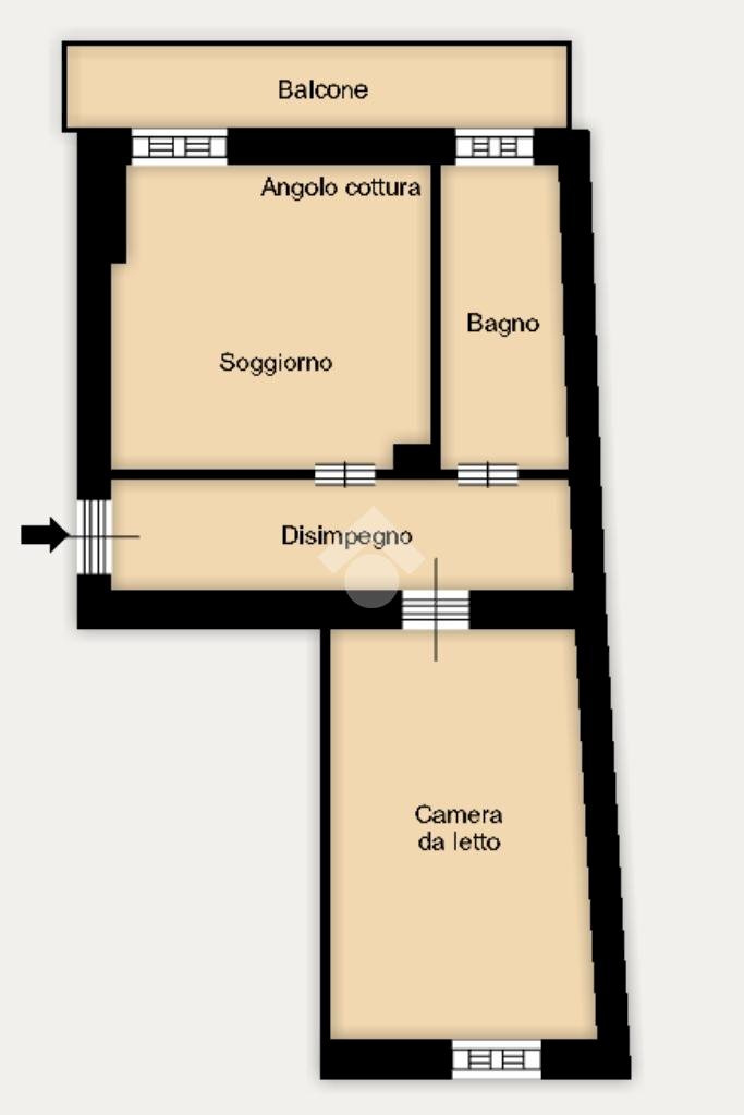 Two-room apartment Via giovanni da milano, Milano (neighborhood Città Studi) - floor plans 1