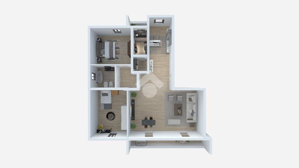 Three-room apartment Via Federico Chopin, Milano (neighborhood Vigentino) - floor plans 1