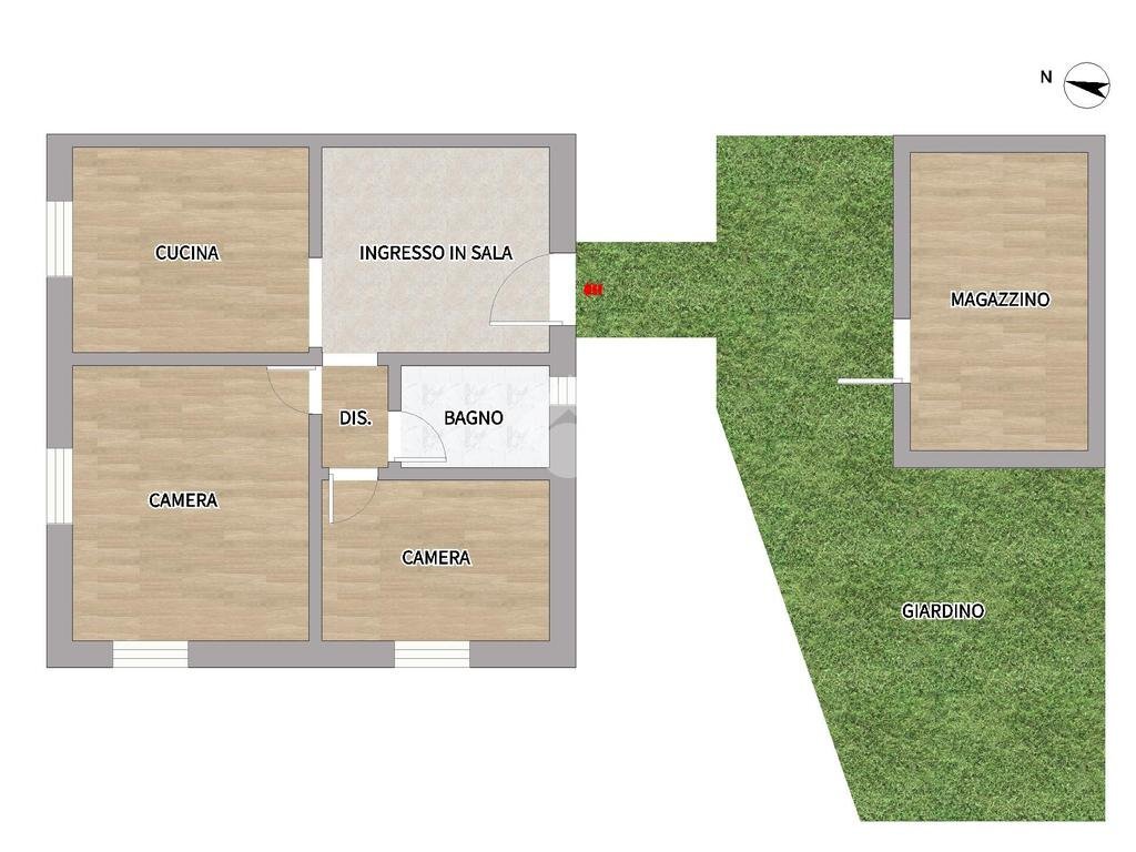 Trilocale Salita al Garbo, Genova (zona Rivarolo) - planimetria 1