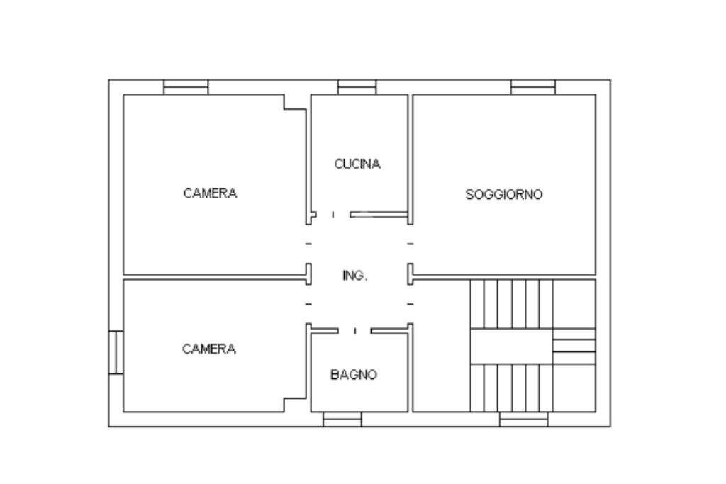 Trilocale Via S. Leonardo, Parma (zona Paradigna) - planimetria 1