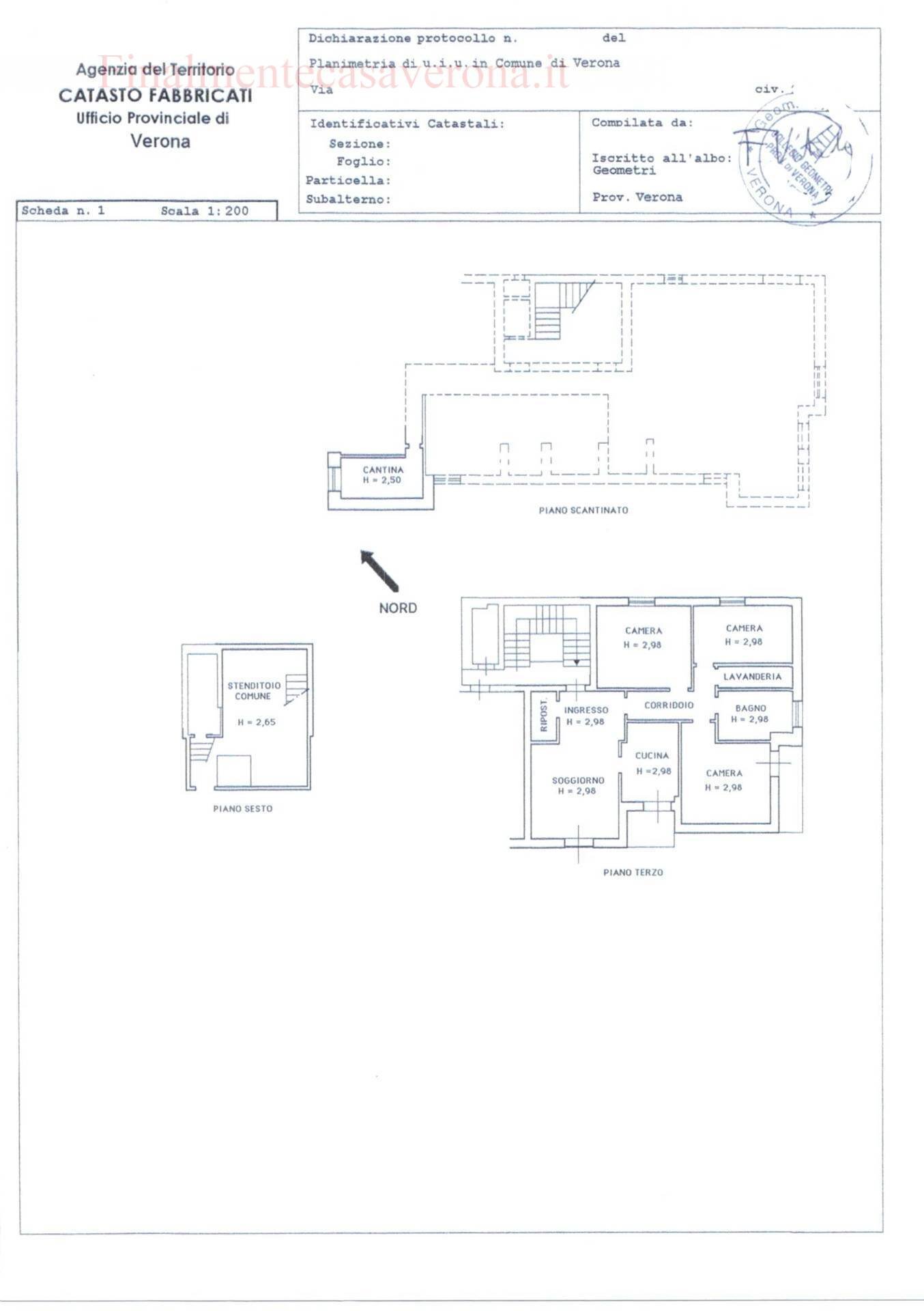 Foto 20 - Appartamento Via Baldassare Longhena, Verona - planimetria 1