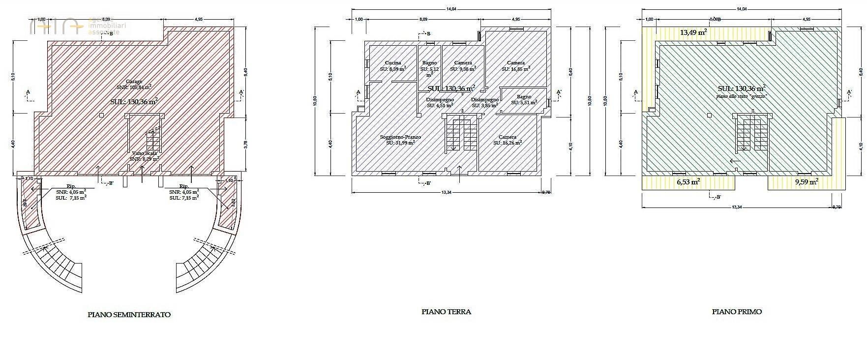 Foto 19 - Villa Loc. Villa Rustici
 
66, Amandola - floor plans 1