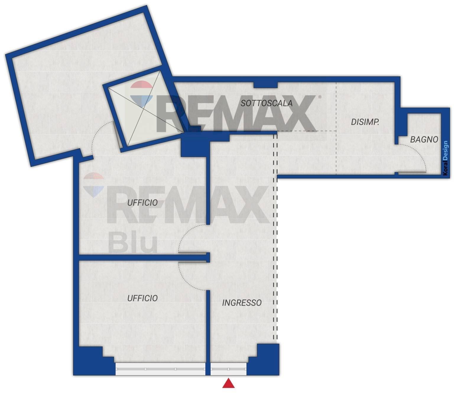 Pianta 2D - Commercial Premises via Francesco Laparelli
 
128, Roma - floor plans 1