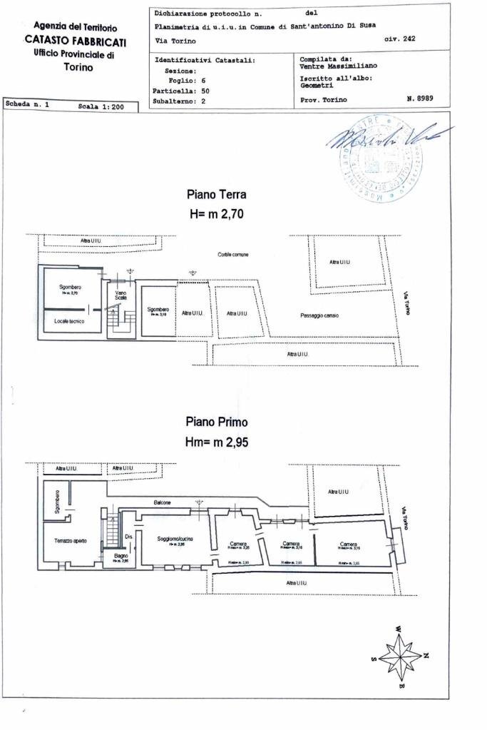 Casa semi indipendente Via Torino, Sant'Antonino di Susa - planimetria 1