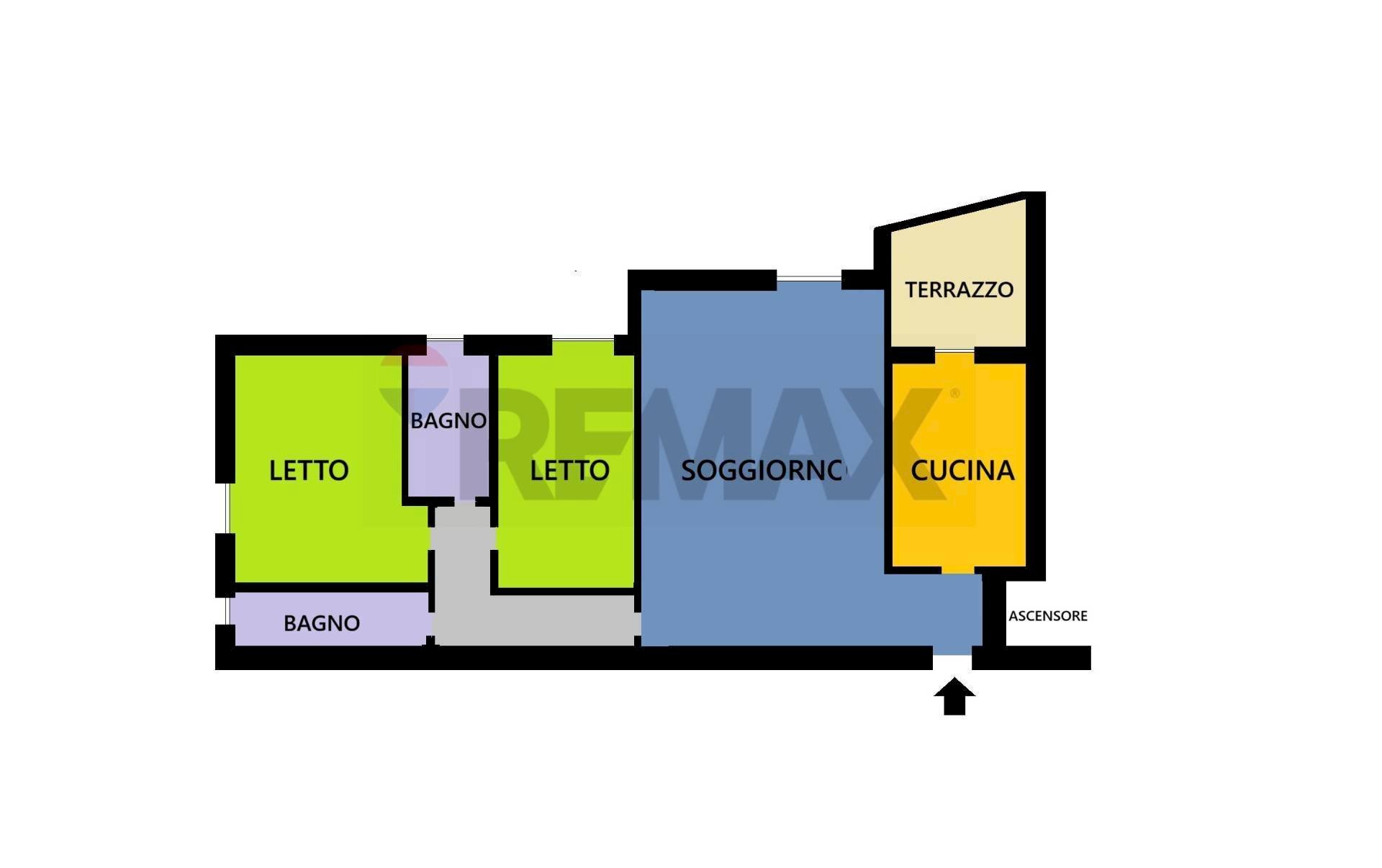 Pianta 2D - Three-room apartment Giovanni Pacini
 
81, Seregno - photo 1