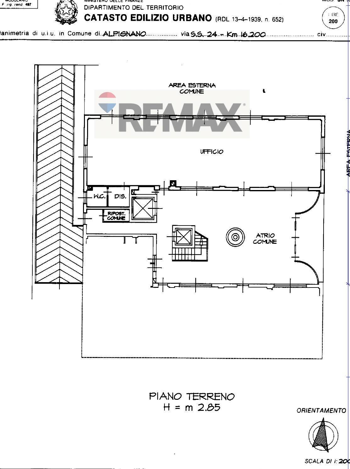 Pianta 2D - Ufficio Piazzale Schumm, Alpignano - planimetria 1