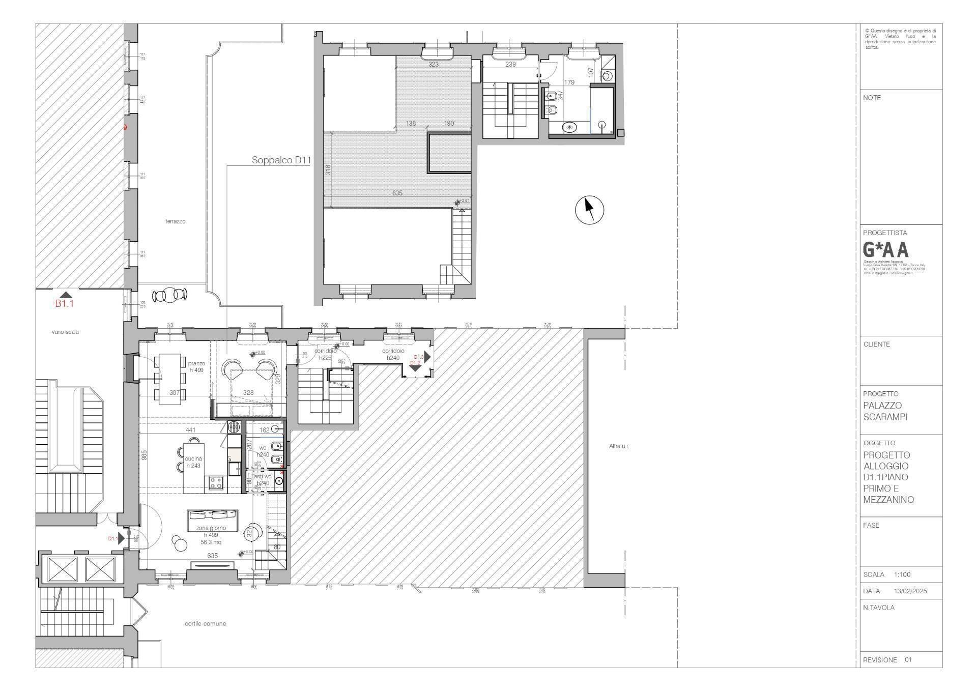 Foto 32 - Three-room apartment via Bogino
 
25, Torino - floor plans 1