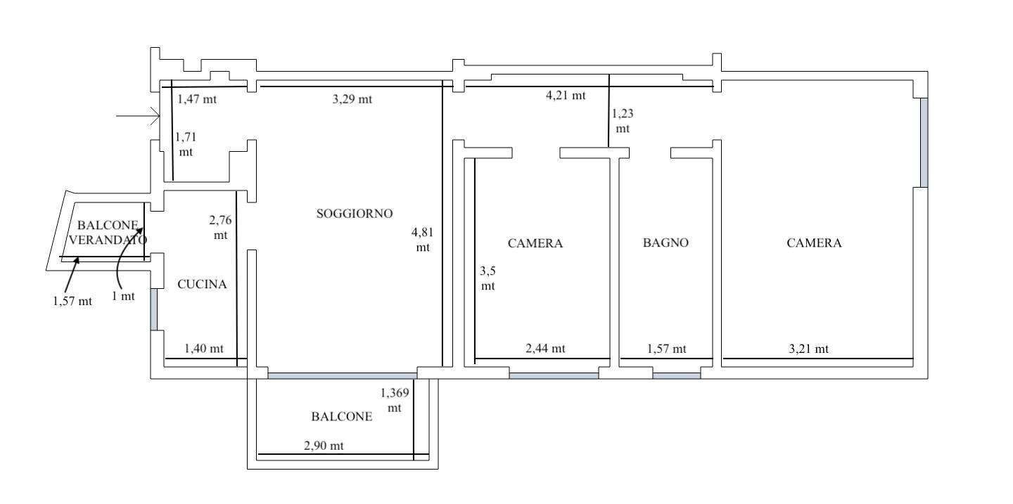 Foto 40 - Three-room apartment via Cimabue, Milano - floor plans 1