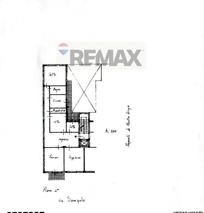 Pianta 2D - Appartamento VIA SAMPOLO
 
484, Palermo - planimetria 1