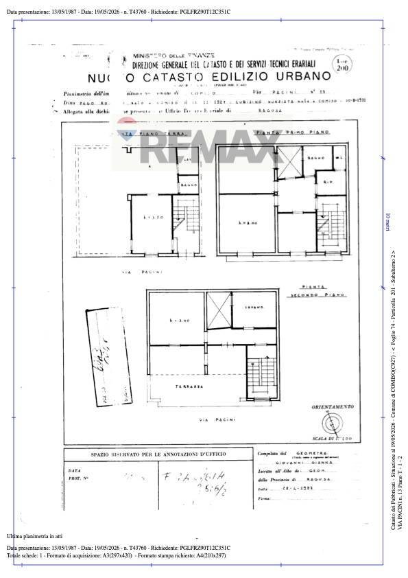 Pianta 2D - Casa indipendente Via Pacini
 
13, Comiso - planimetria 1