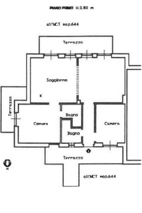 Three-room apartment Località Camposoprano, Moneglia - floor plans 1