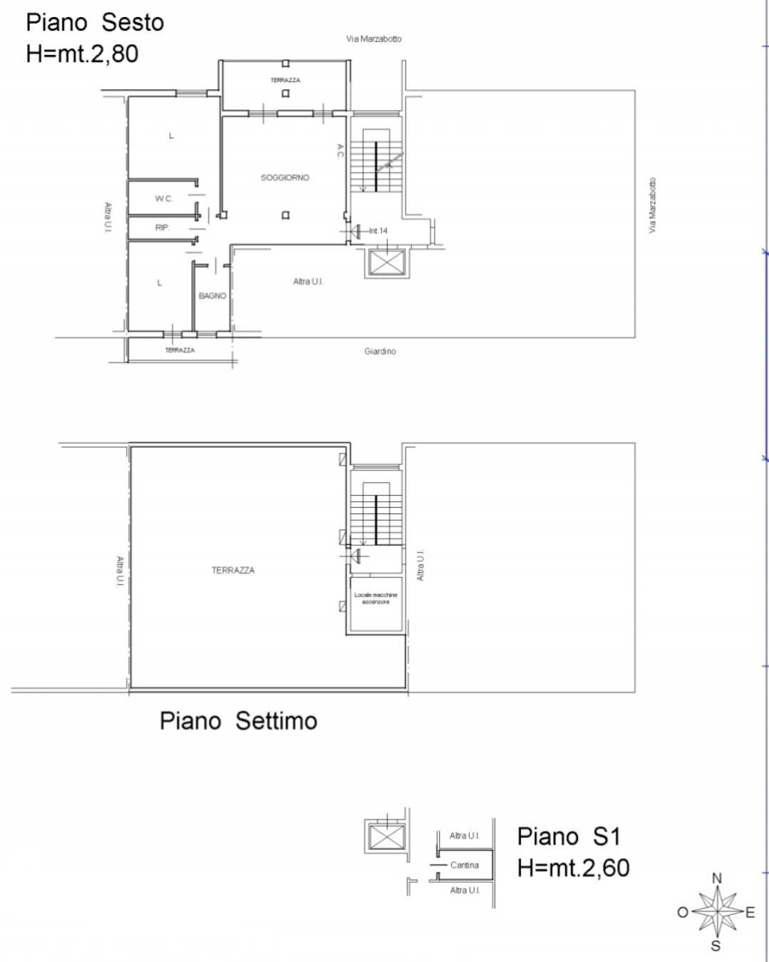 Foto 29 - Three-room apartment via Marzabotto
 
14, Terni - floor plans 1