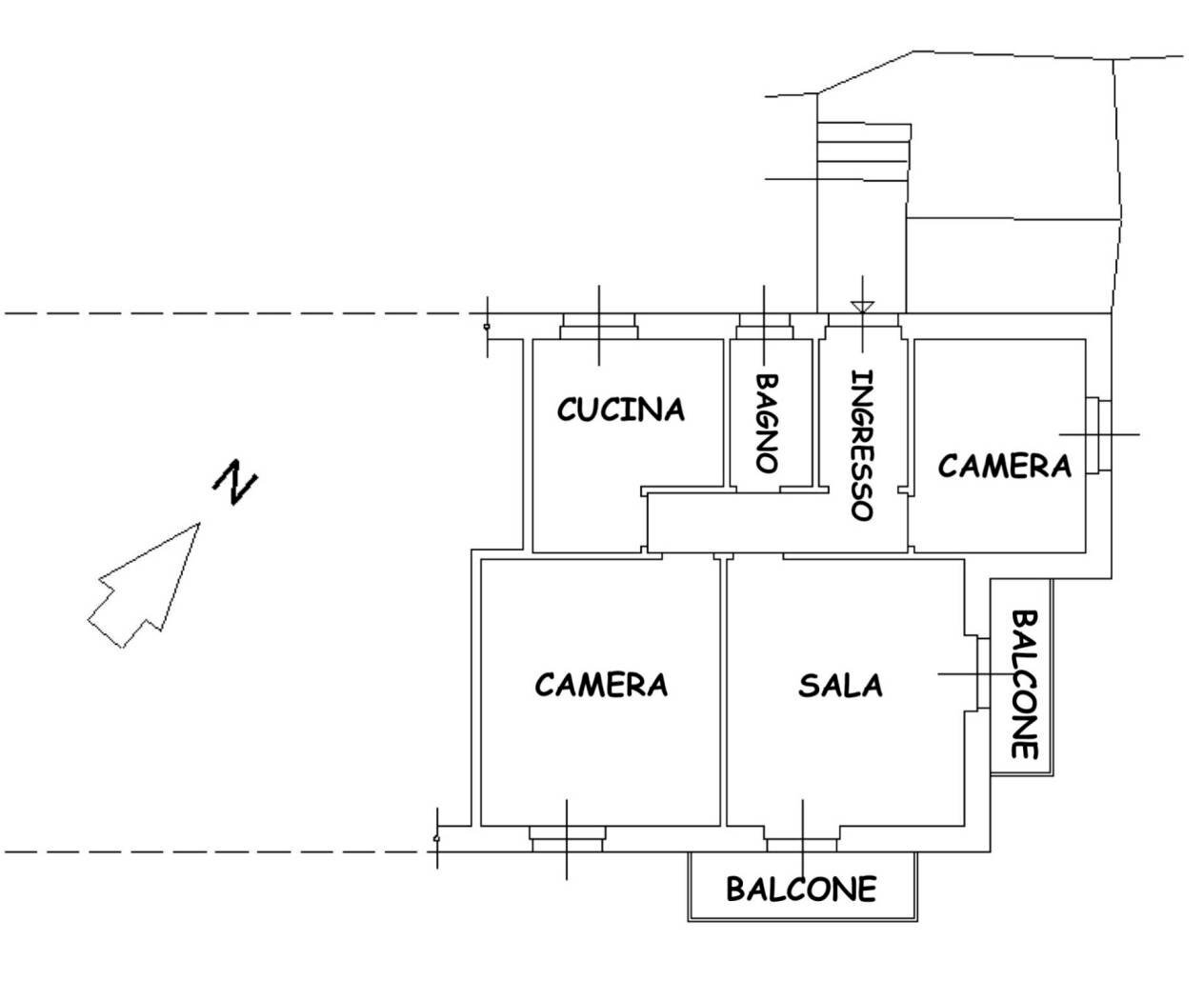 Three-room apartment Pieve Ligure - floor plans 1